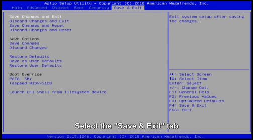 03-Select-the-Save-Exit-tab