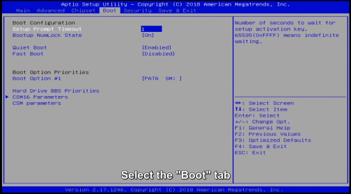 06-Select-the-Boot-tab